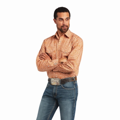 Camicie Ariat Braylon Classiche Fit Uomo Gialle | IT963WEPS