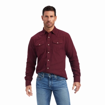 Camicie Ariat Jurlington Retro Fit Uomo Cioccolato | IT170ICYZ