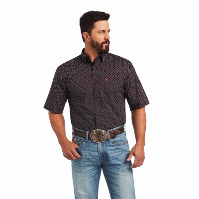 Camicie Ariat Major Classiche Fit Uomo Nere | IT046ZPLE