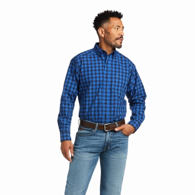 Camicie Ariat Pro Series Anthony Classiche Fit Uomo Blu | IT608EFPA