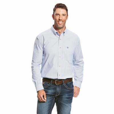 Camicie Ariat Pro Series Dayne Mini Stripe Uomo Blu | IT765QTWO