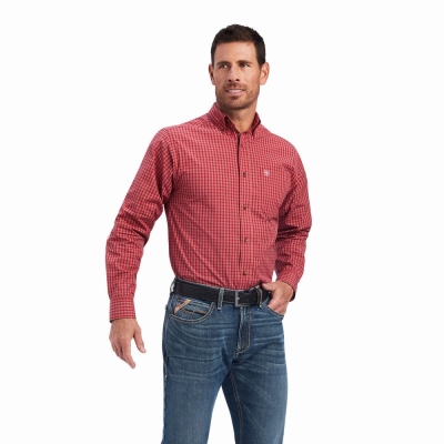 Camicie Ariat Pro Series Norwell Fitted Uomo Rosse | IT964AKHT