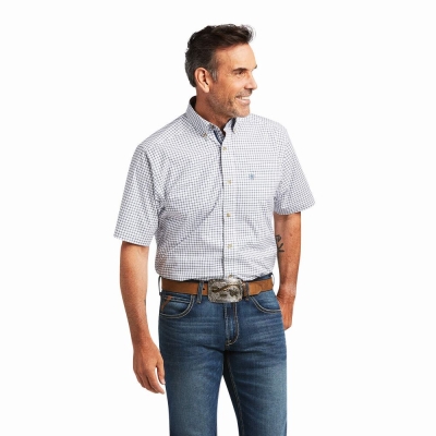 Camicie Ariat Pro Series Taha Stretch Classiche Fit Uomo Bianche | IT031JGNO