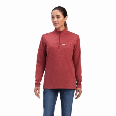 Camicie Ariat Rebar Foundation 1/4 Zip Donna Colorate | IT496YPGE