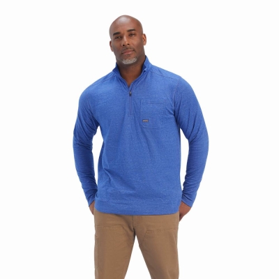 Camicie Ariat Rebar Foundation 1/4 Zip Uomo Colorate | IT589TCXP