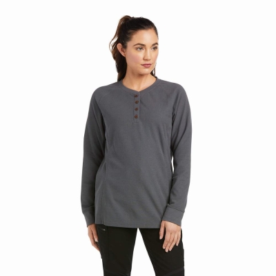 Camicie Ariat Rebar Thermal Donna Grigie | IT284TYXP