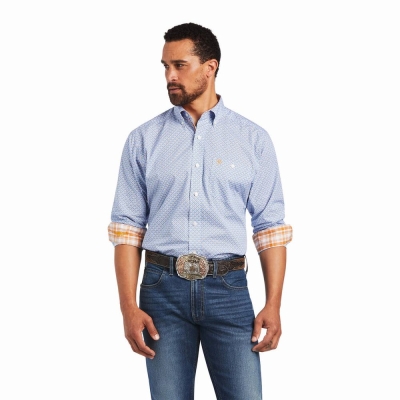 Camicie Ariat Relentless Alacrity Stretch Classiche Fit Uomo Blu | IT109HGSN