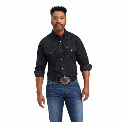 Camicie Ariat Relentless Resilient Stretch Classiche Fit Snap Uomo Nere | IT571LZIS