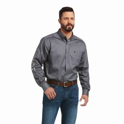 Camicie Ariat Team Logo Twill Classiche Fit Uomo Colorate | IT547XAQW