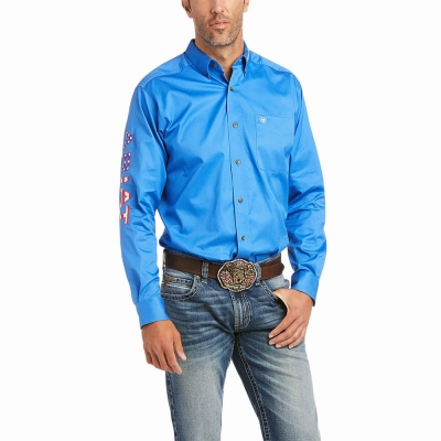 Camicie Ariat Team Logo Twill Fitted Uomo Colorate | IT935FPTE