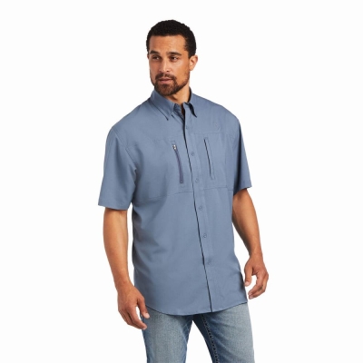 Camicie Ariat VentTEK Classiche Fit Uomo Grigie | IT374QXMD