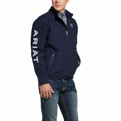 English Riding Ariat New Team Softshell Uomo Blu Marino | IT154CAEY