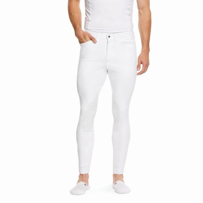 English Riding Pants Ariat Tri Factor Grip Uomo Bianche | IT567AFLT