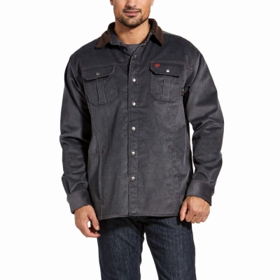 Giacca Ariat FR DuraStretch Sherpa-lined Corduroy Uomo Grigie | IT936OJDY