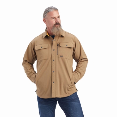 Giacca Ariat Rebar DuraStretch Utility Softshell Uomo Khaki | IT450VNZF