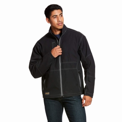 Giacca Ariat Rebar Stretch Tela Softshell Uomo Nere | IT937UCDE