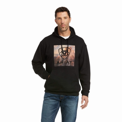 Hoodies Ariat Basic Uomo Nere | IT531ZEHF