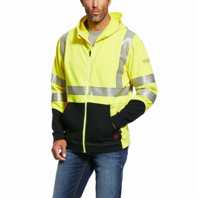 Hoodies Ariat FR Hi-Vis Uomo Gialle | IT803ZKOG