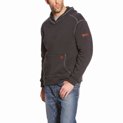 Hoodies Ariat FR Polartec Uomo Nere | IT274VSKH