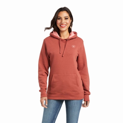 Hoodies Ariat REAL Arm Logo Donna Colorate | IT725ITOW