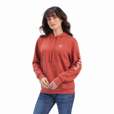 Hoodies Ariat REAL Classiche Arm Logo Donna Colorate | IT481LAMW