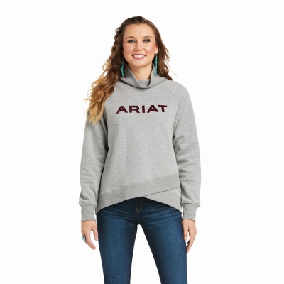 Hoodies Ariat REAL Crossover Donna Grigie | IT058YWSI