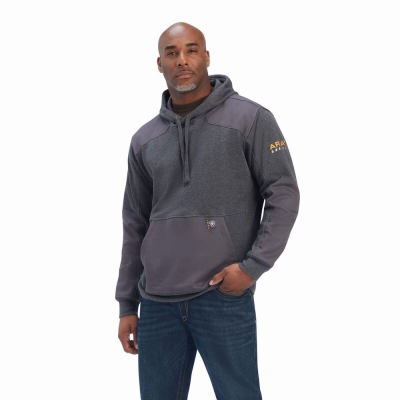 Hoodies Ariat Rebar Workman DuraCanvas Uomo Grigie | IT358ZMYK