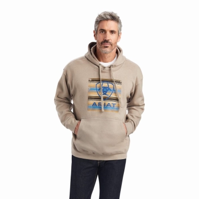 Hoodies Ariat Serape Block Uomo Colorate | IT854FDYP