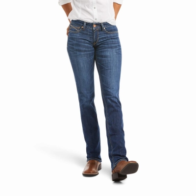 Jeans Straight Ariat R.E.A.L. Mid Rise Brenda Donna Colorate | IT128QNAT