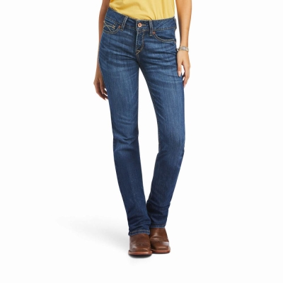 Jeans Straight Ariat R.E.A.L. Perfect Rise Nadia Donna Colorate | IT901OUWI