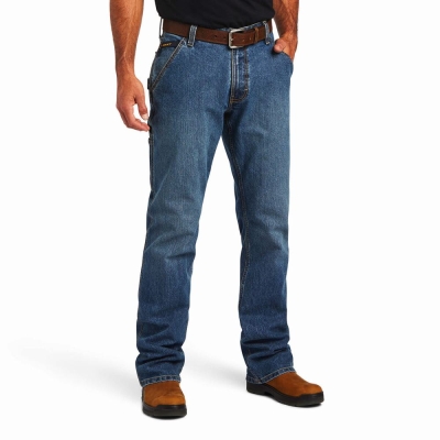 Jeans Straight Ariat Rebar M4 Low Rise DuraStretch Workhorse Cut Uomo Colorate | IT426WBJS