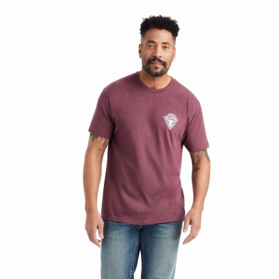 Magliette Polo Ariat Arrowhead 2.0 Uomo Bordeaux | IT724GUKI