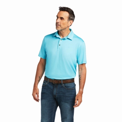 Magliette Polo Ariat Charger 2.0 Fitted Uomo Blu Marino | IT148IQXJ