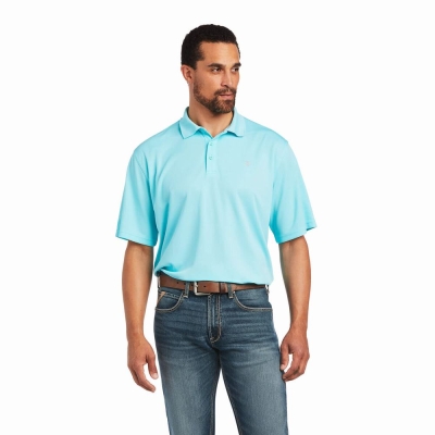 Magliette Polo Ariat TEK Uomo Blu | IT308KVXI