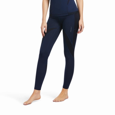 Pantaloni Ariat Ascent Half Grip Donna Blu Marino | IT154ALMW