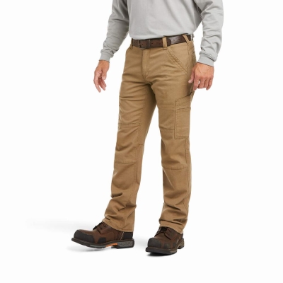 Pantaloni Ariat FR M5 Stretch DuraLight Tela Uomo Khaki | IT976BMRP