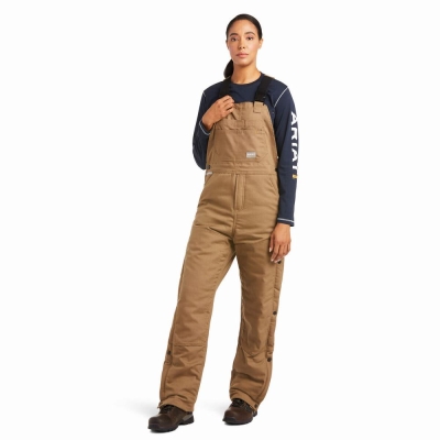 Pantaloni Ariat Rebar DuraCanvas Stretch Insulated Donna Khaki | IT591WIHC