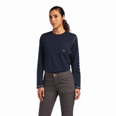 Pantaloni Ariat Rebar DuraStretch Made Tough Double Front Donna Grigie | IT216NQIL