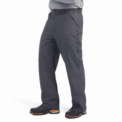 Pantaloni Ariat Rebar Stormshell Impermeabili Uomo Grigie | IT789HTZS
