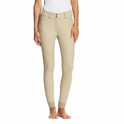 Pantaloni Ariat Tri Factor Grip Full Seat Breech Donna Marroni | IT835LOFN