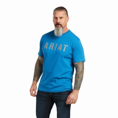 Short Sleeve Ariat Rebar Cotone Strong Block Uomo Colorate | IT539GWYP