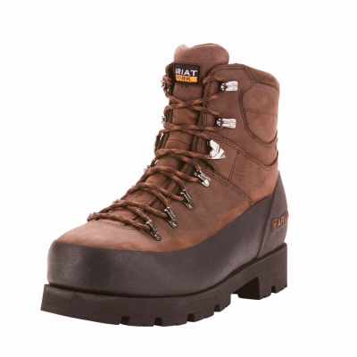 Stivali Impermeabili Ariat Linesman Ridge 6" GORE-TEX Composite Punta Uomo Marroni | IT687YOEI