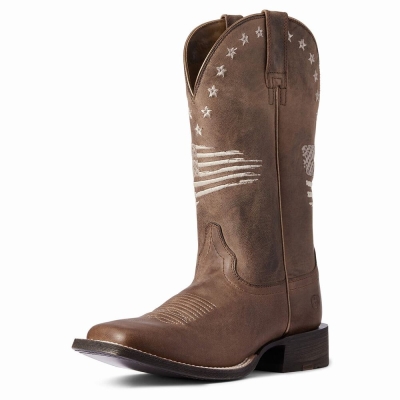 Stivali Western Ariat Circuit Patriot Donna Marroni | IT076EMDN