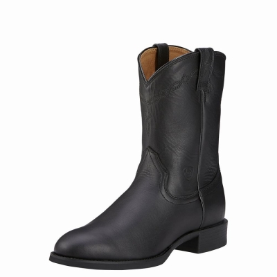 Stivali Western Ariat Heritage Roper Uomo Nere | IT712SOWK