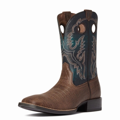 Stivali Western Ariat Sportive Buckout Uomo Cioccolato | IT231GFKR