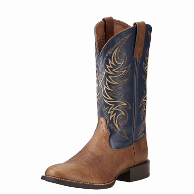 Stivali Western Ariat Sportive Horseman Uomo Beige | IT067ZGOC