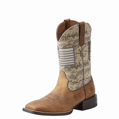 Stivali Western Ariat Sportive Patriot Uomo Marroni | IT163FSYN