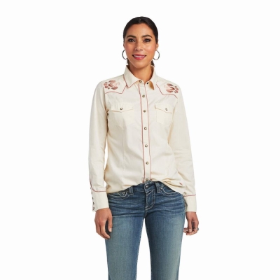 Top Ariat REAL Georgia Donna Bianche | IT092GTOZ