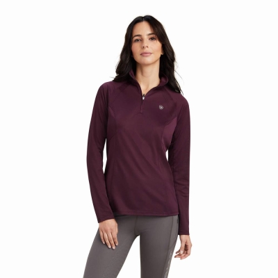 Top Ariat Sunstopper 2.0 1/4 Zip Donna Colorate | IT795CNTH