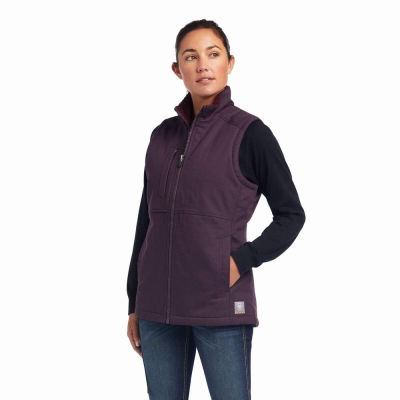 Vests Ariat Rebar DuraCanvas Insulated Donna Viola | IT315ZCSQ